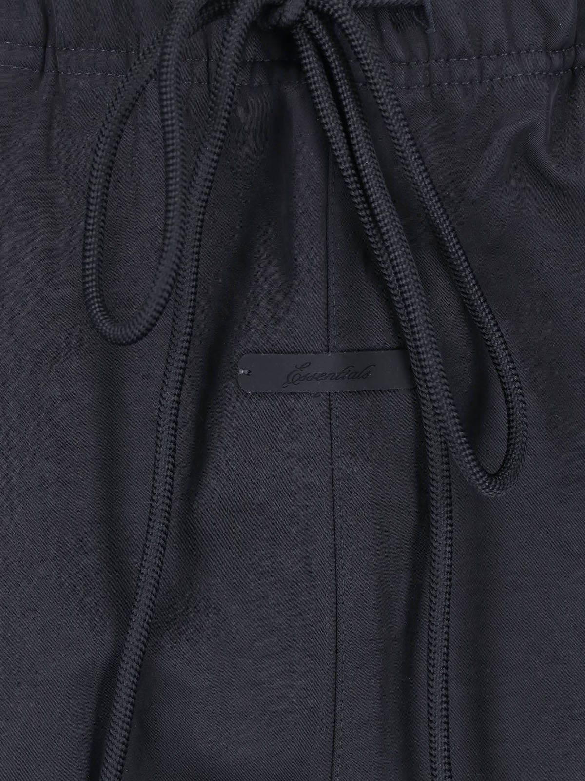 Black Relaxed Straight Leg Logo Trousers