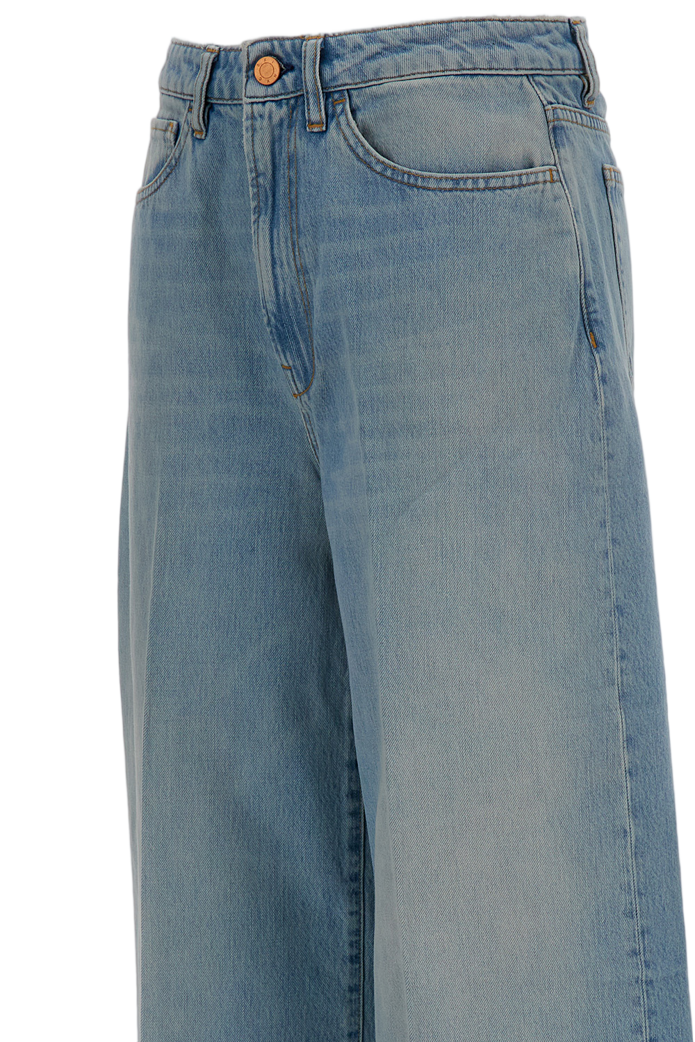 Lightweight Cotton Wide-Leg Jeans