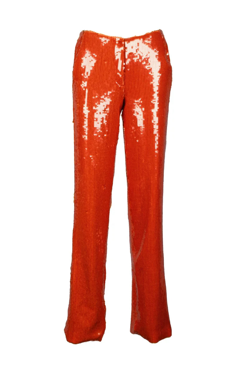 Sequin Trousers - Orange