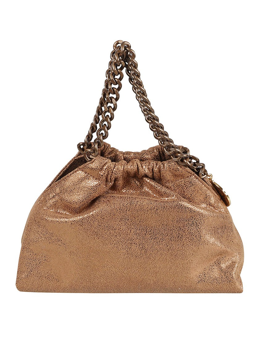 Slouchy Brown Handbag With Metallic Sheen