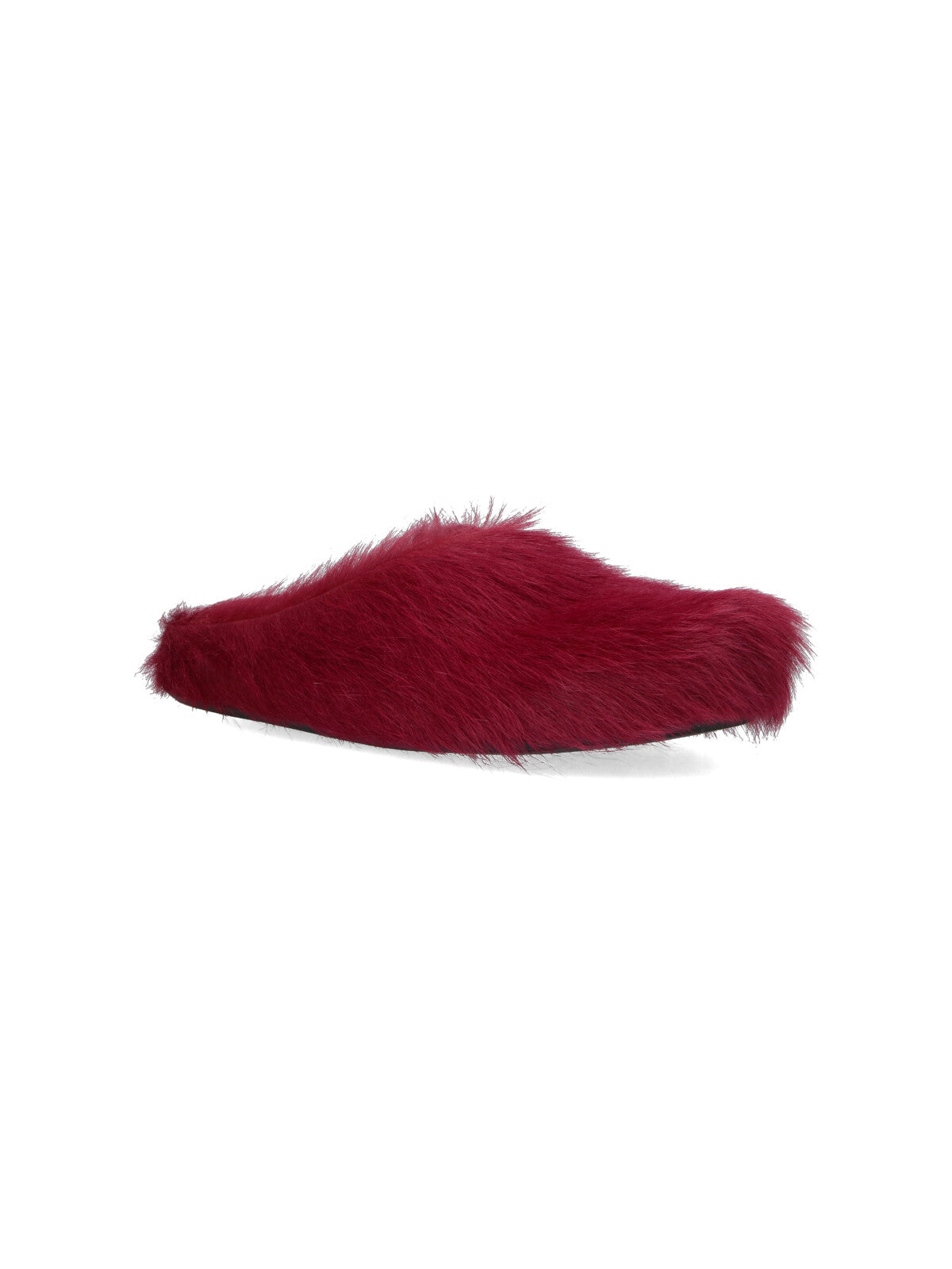 Slip-On Mules in Red Calf Hair Leather