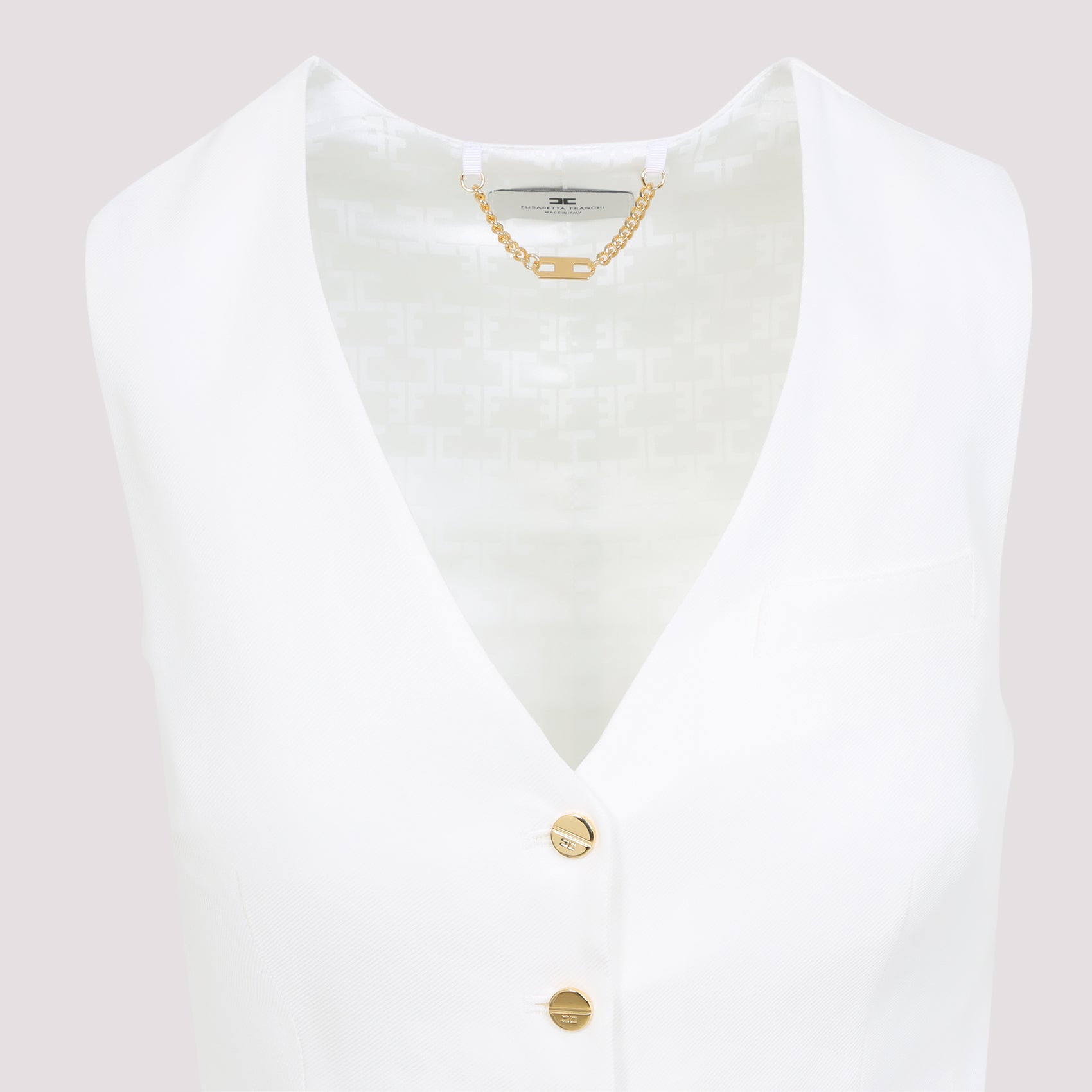 Linen Blend Waistcoat with Tailored Fit