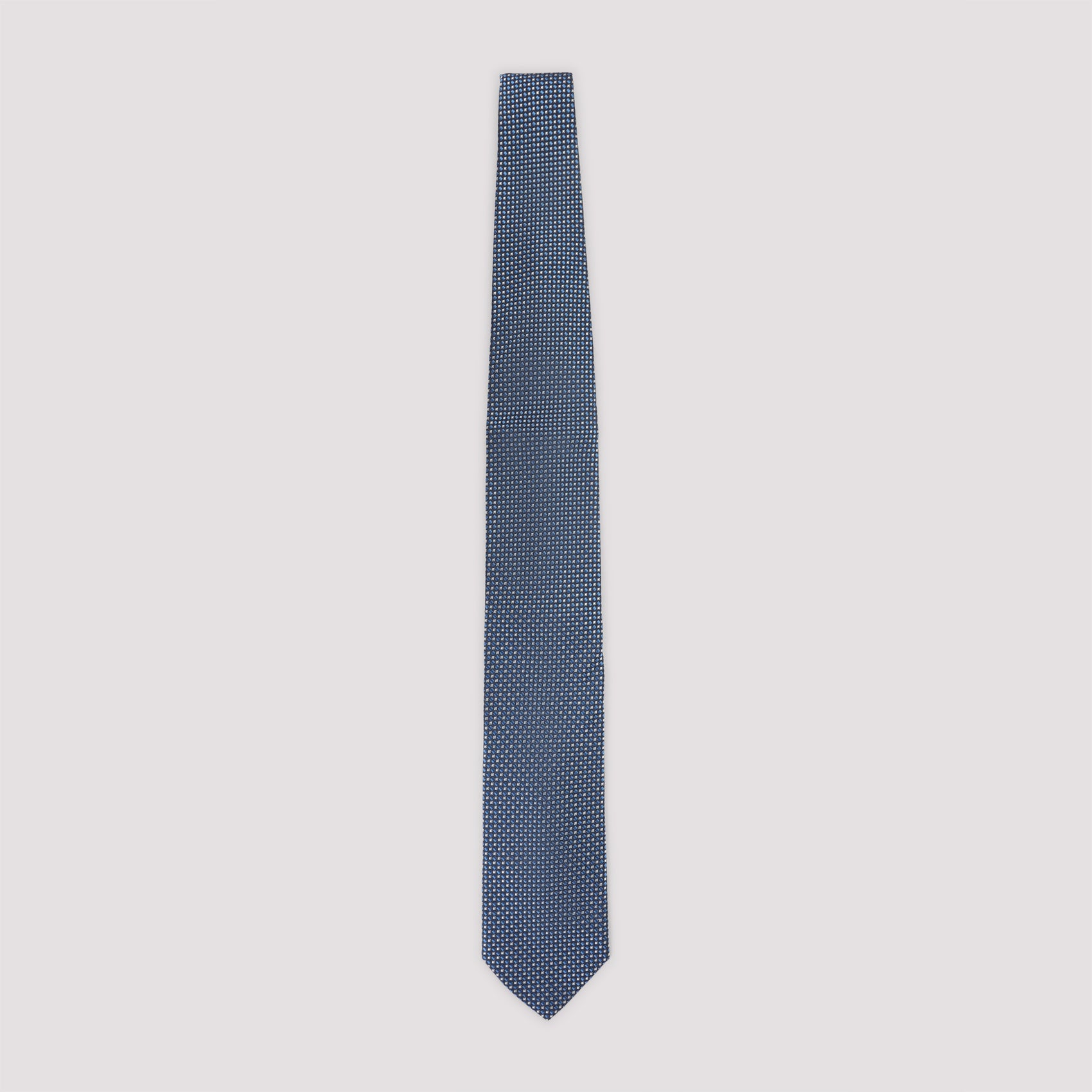 Geometric Pattern Slim Silk Tie