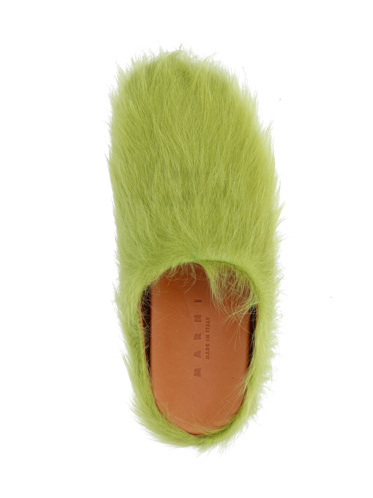 Slip-On Mules in Green Calf Leather