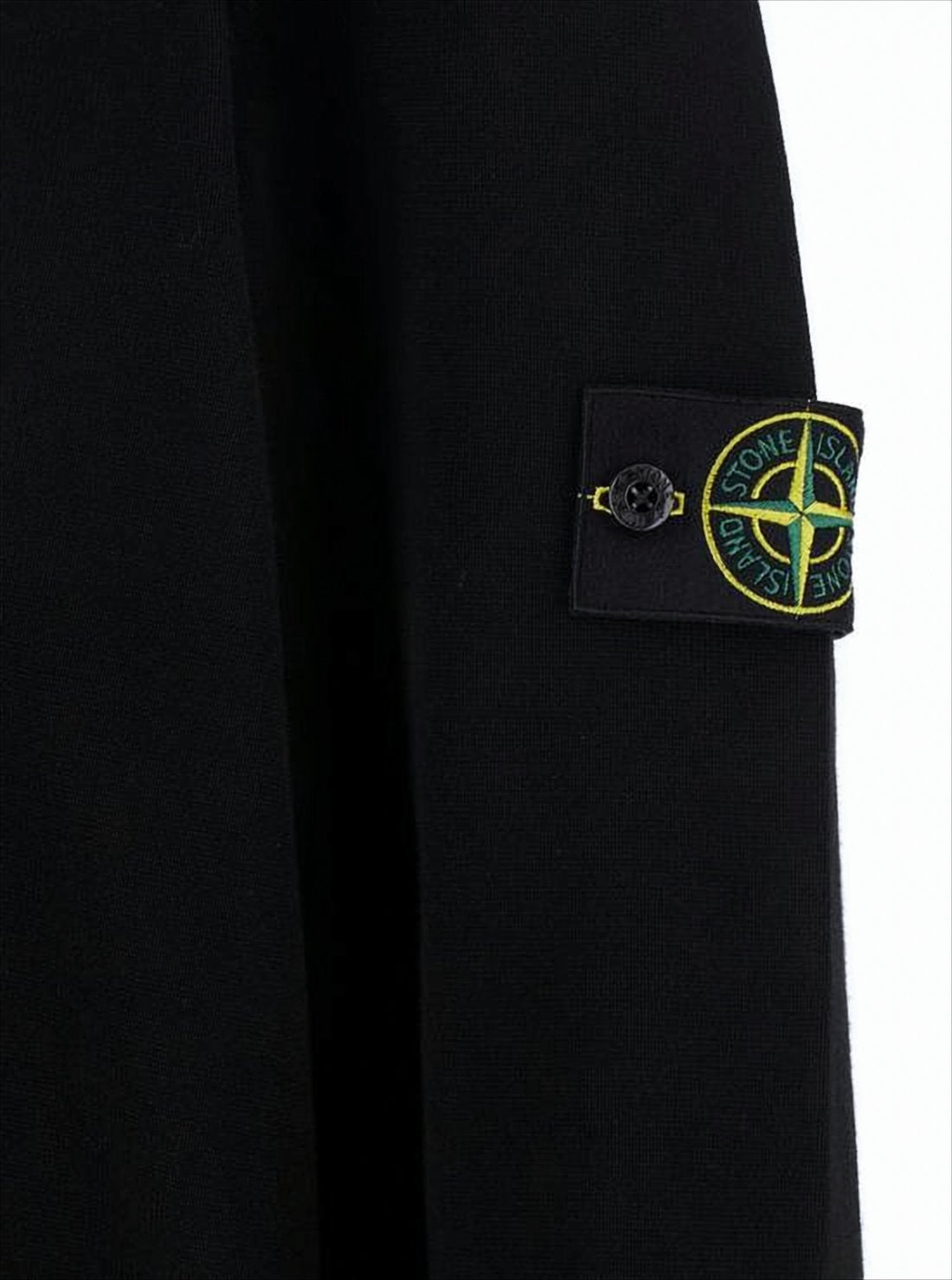 V-Neck Button-Down Black Cardigan