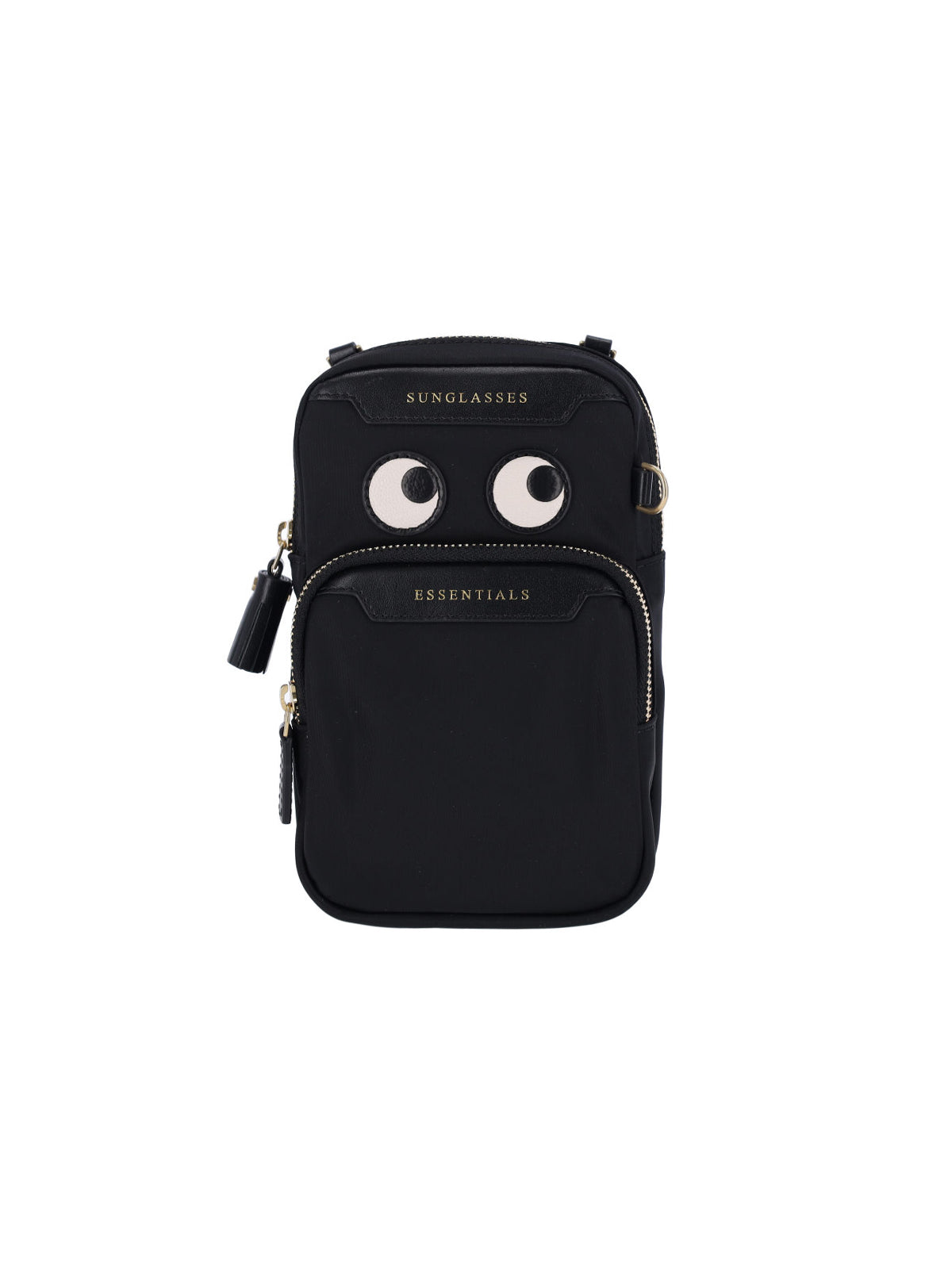 Compact Black Nylon Shoulder Bag