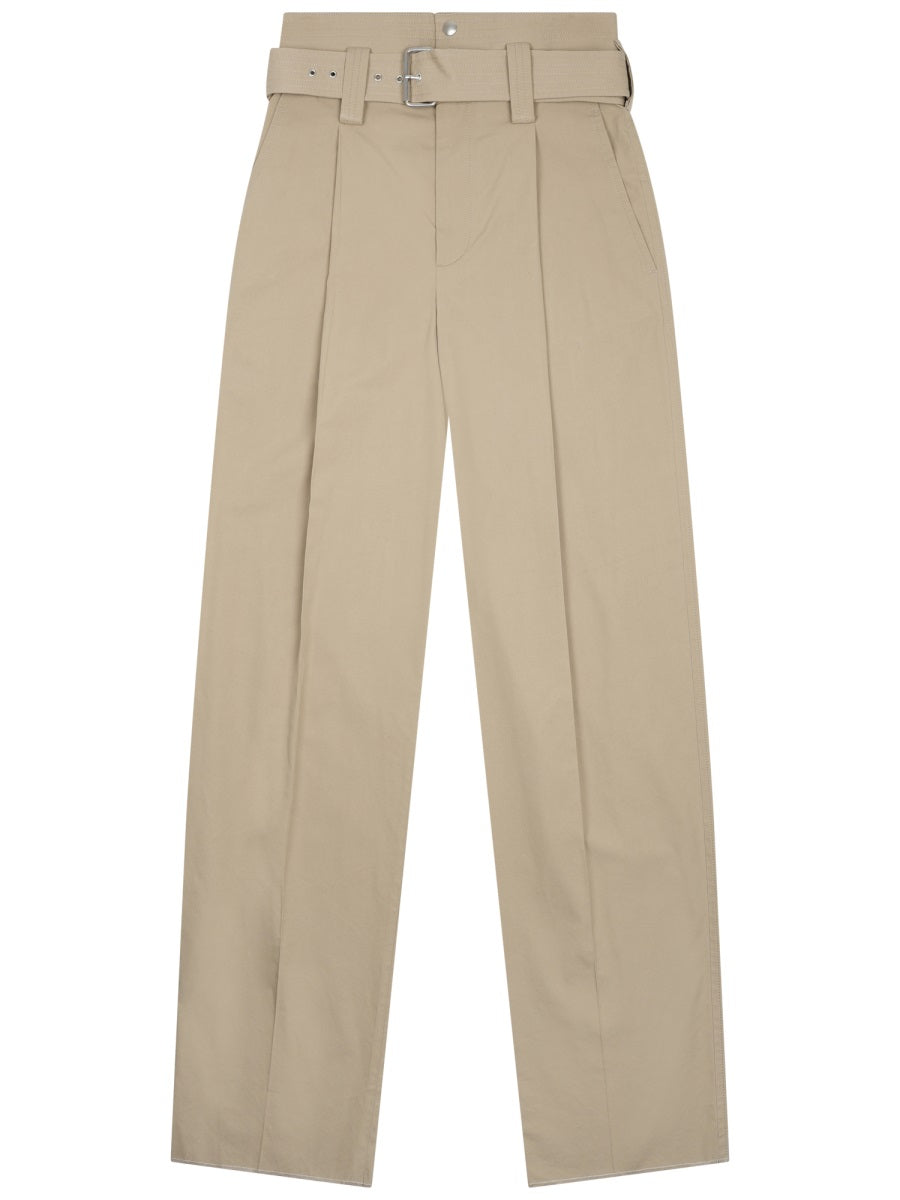 High Waist Wide Leg Pants With Belt