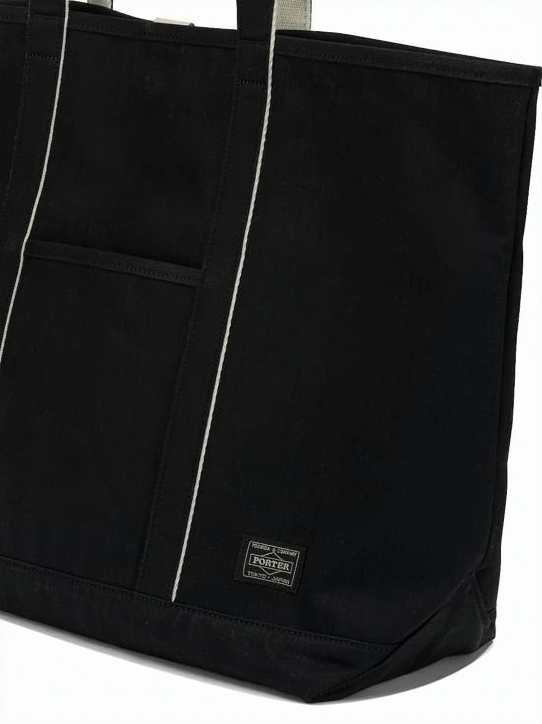Black Durable Cotton Rectangular Tote Bag