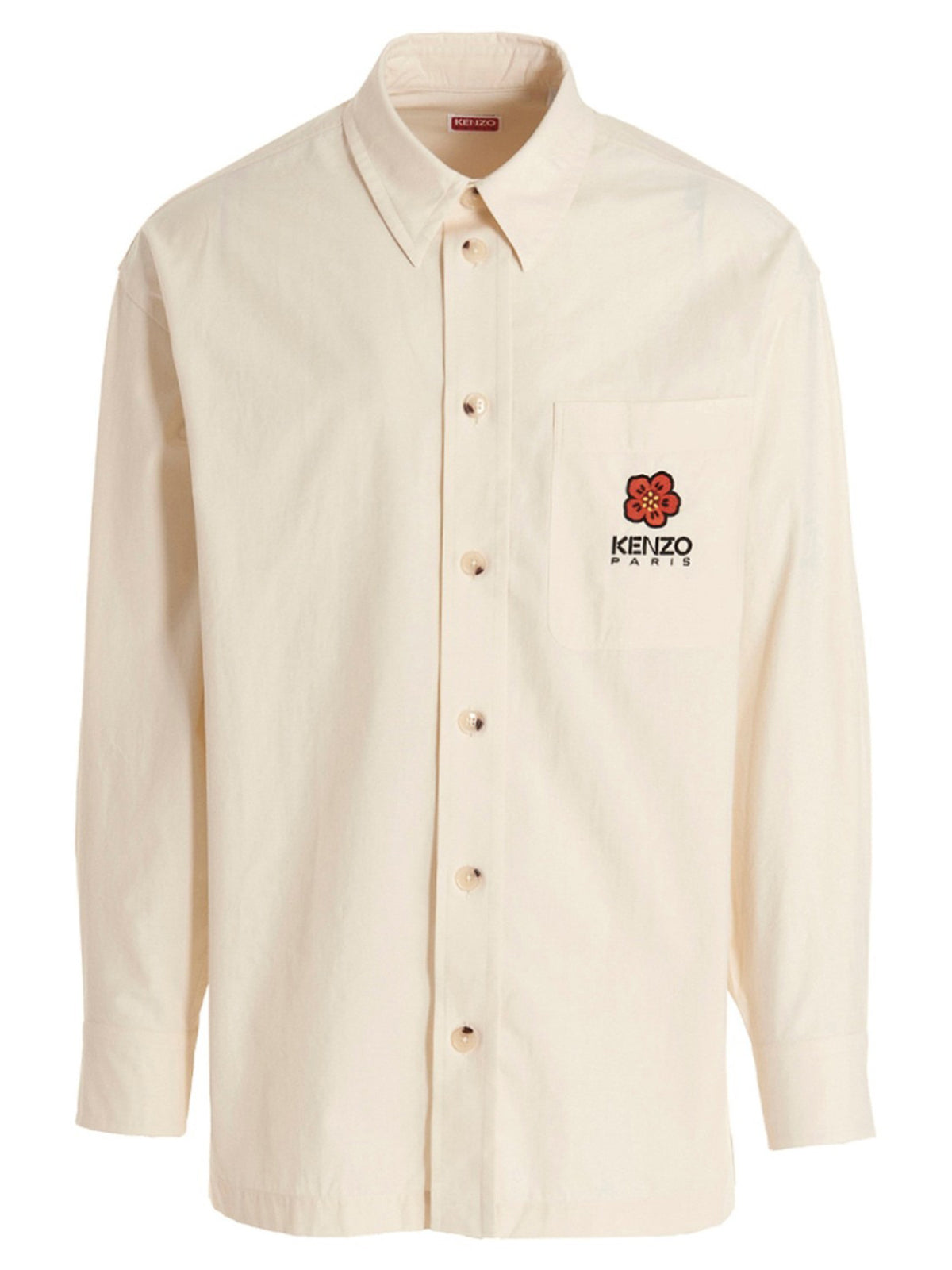 Minimalist Long-Sleeve Shirt With Embroidered Detail