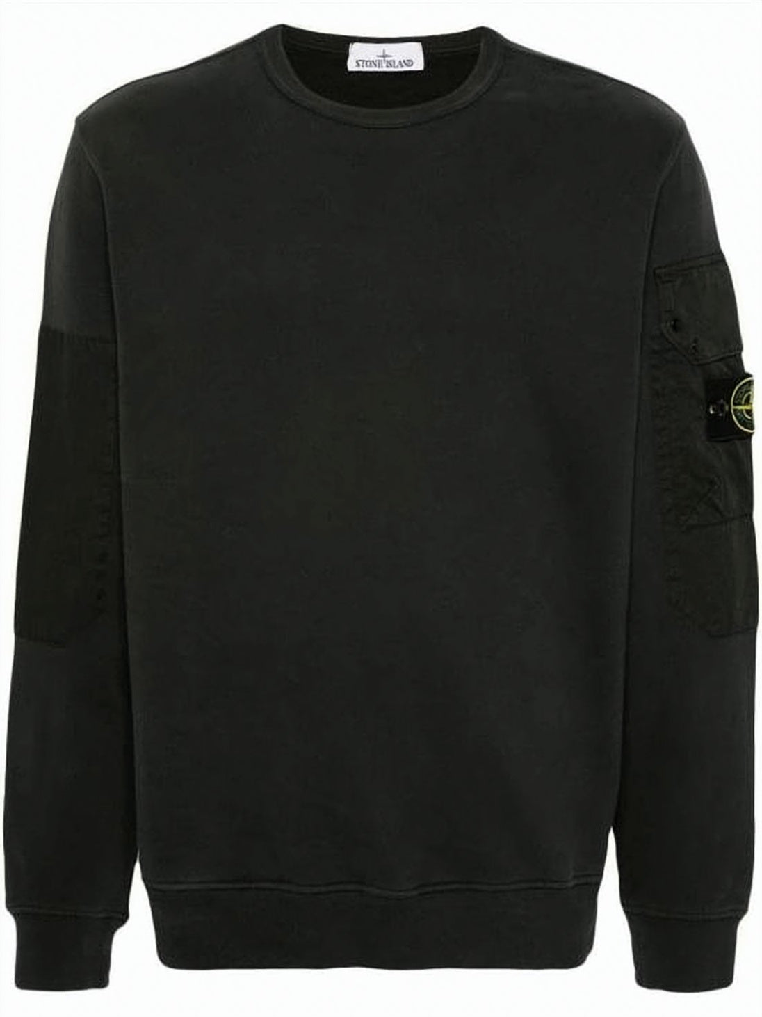 Relaxed Fit Black Long-Sleeve Sweatshirt