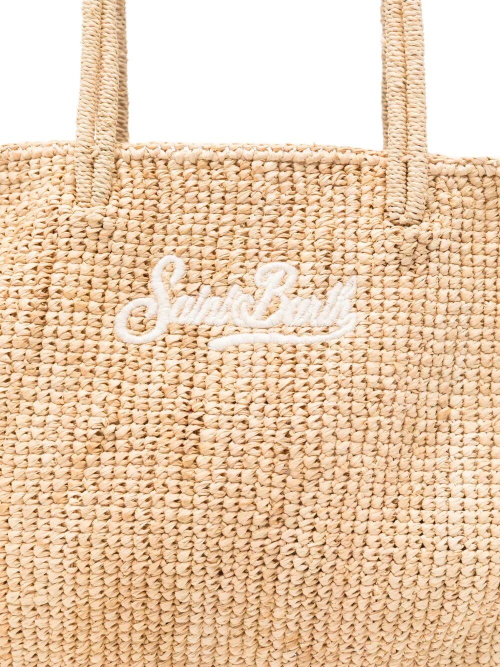 Woven Tote Bag with Embroidered Logo
