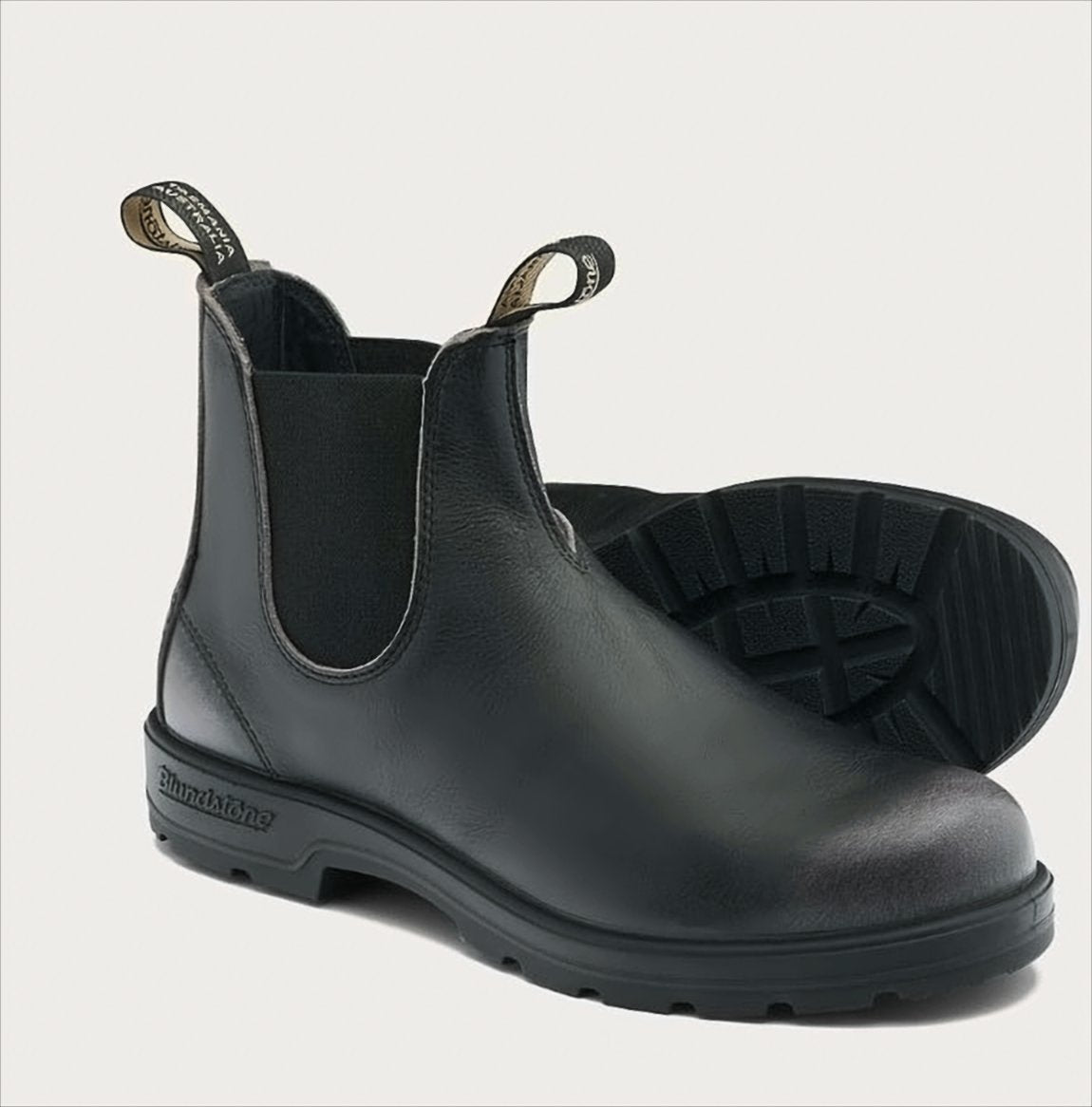 Vintage Black Leather Boots With Comfort Technology