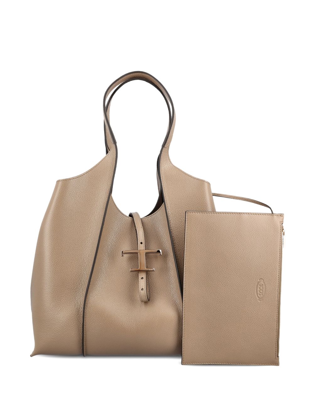 Beige Grained Texture Tote