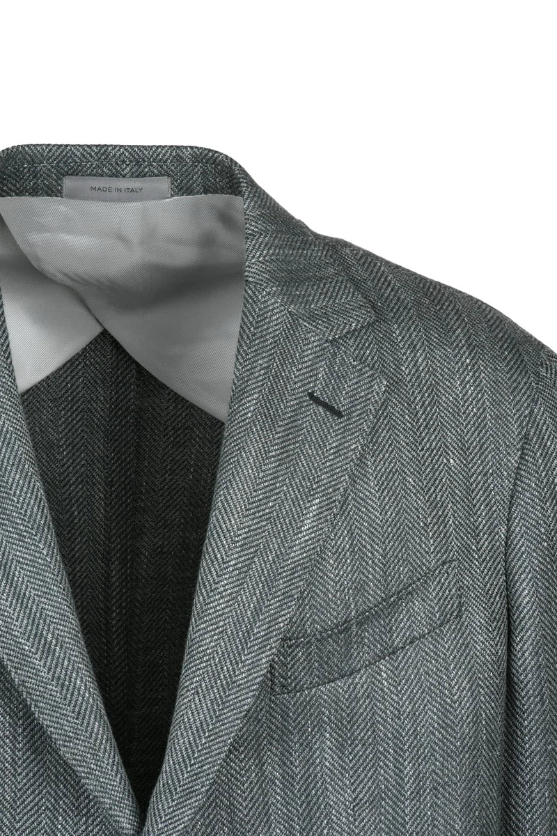 Jacket Wool Silk Linen - Sage Green