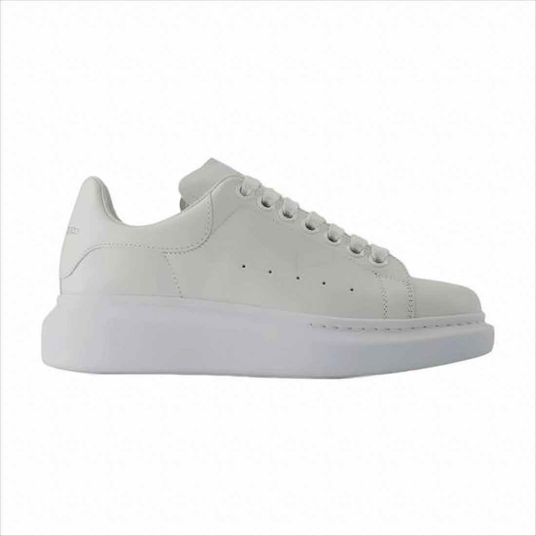 Minimalist White Sneakers with Elevated Rubber Sole