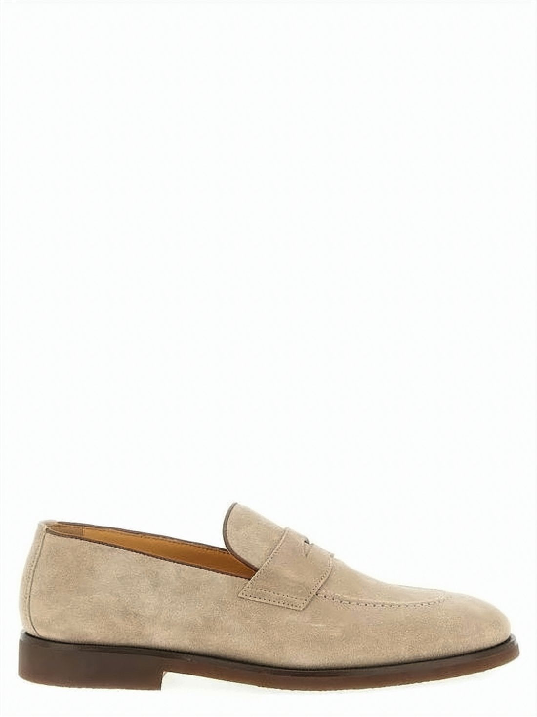 Soft Suede Loafers with Classic Penny Strap