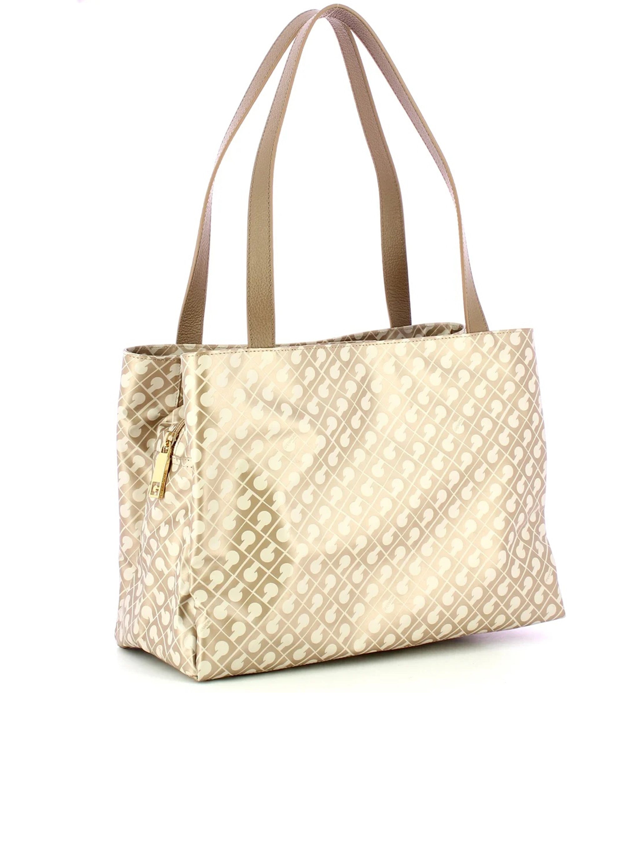 Geometric Pattern Medium Leather Top Handle Bag