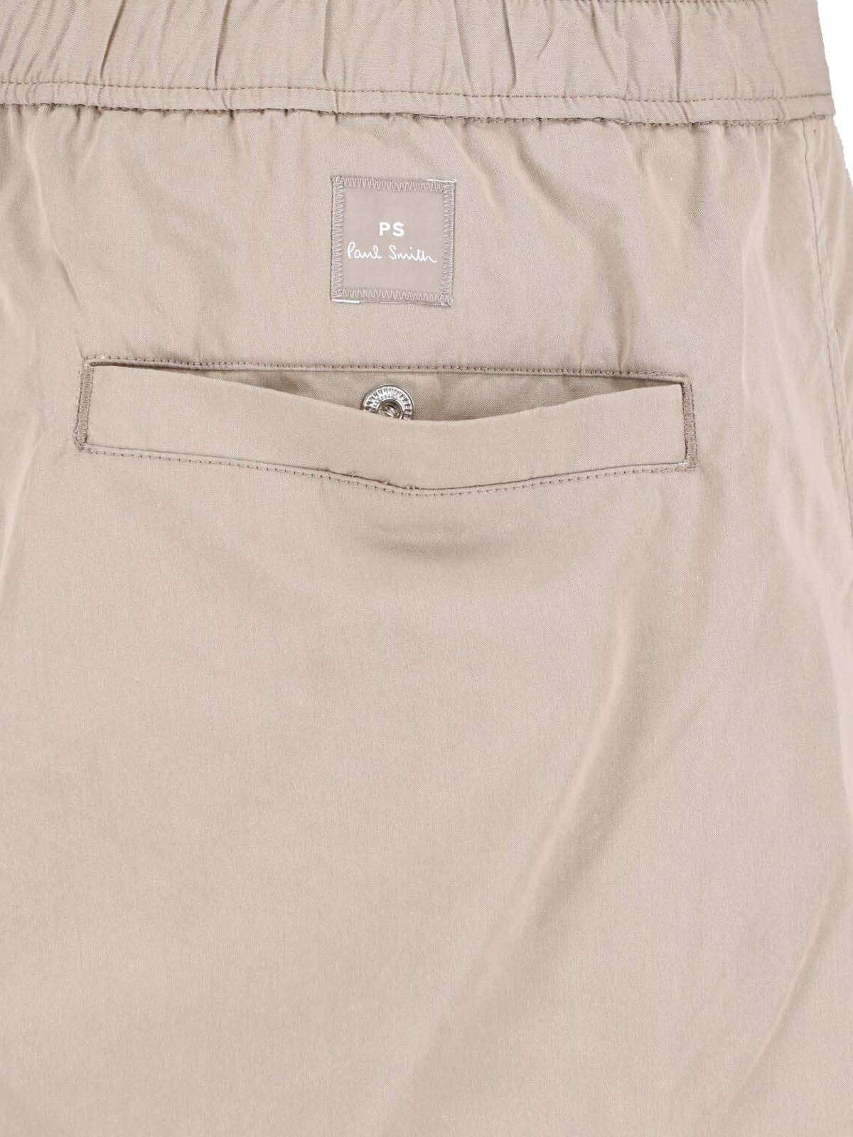 Beige Mid-Rise Cotton Cargo Pants