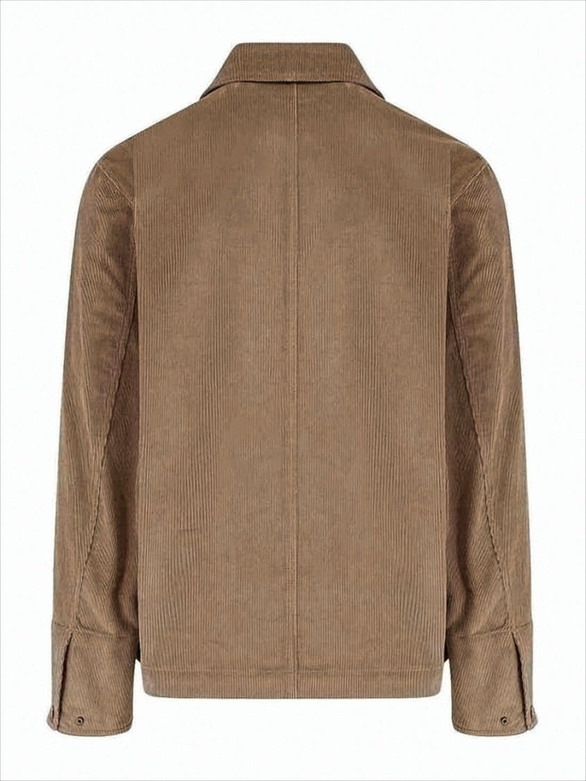 Brown Corduroy Jacket with Button-Up Front