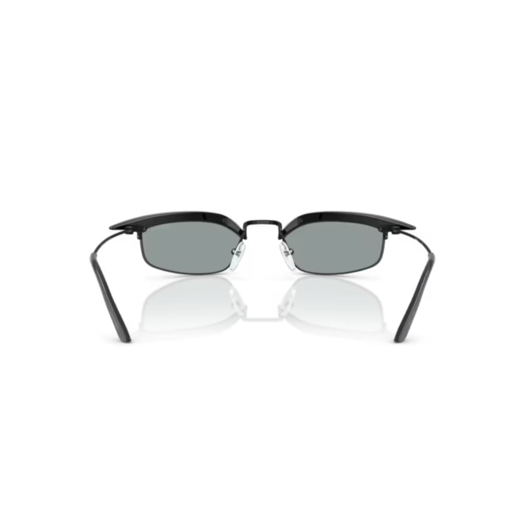 Black 0pr B50s Semi-Rimless Metal Sunglasses