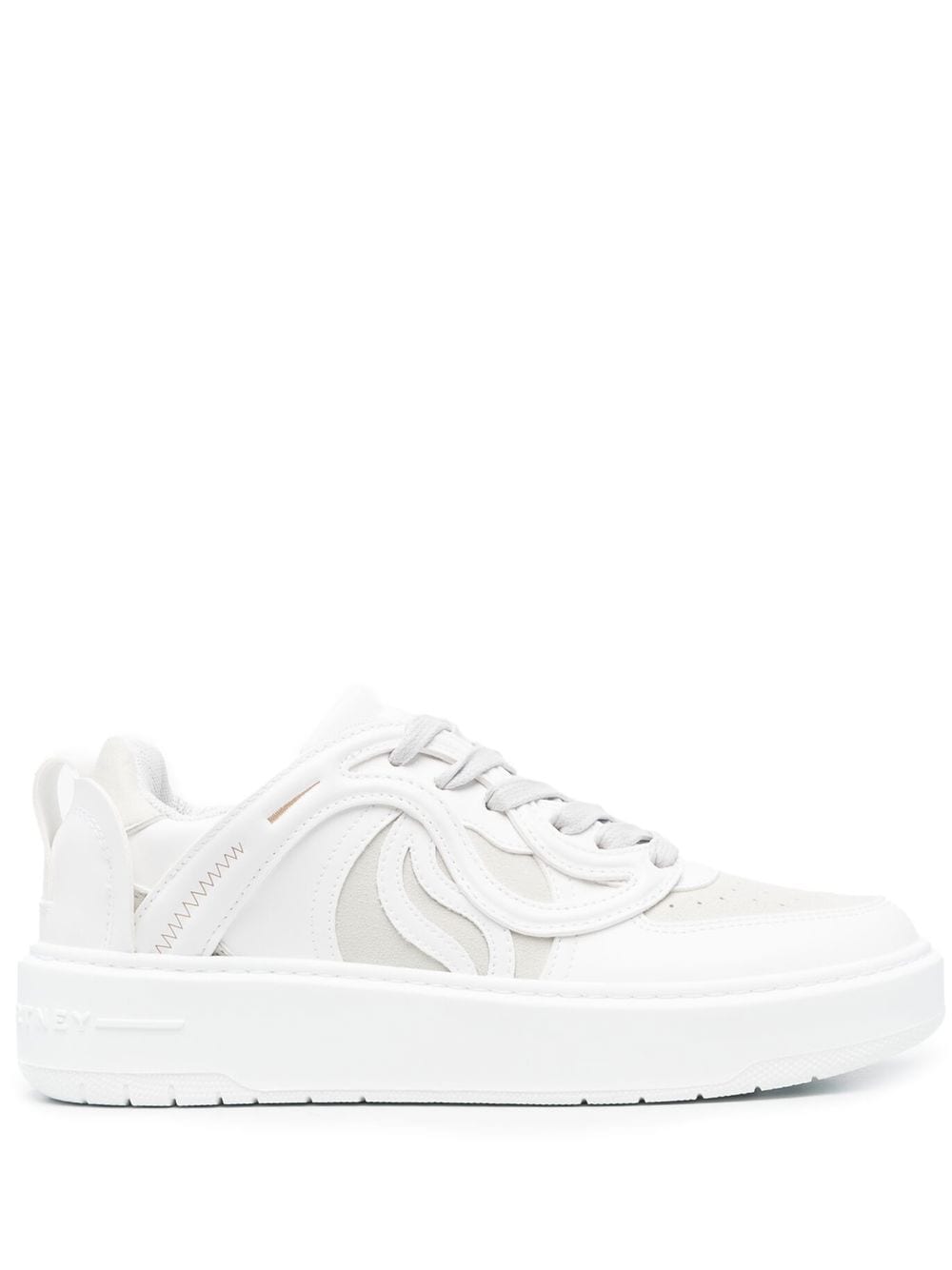 White S-Wave 1 Vegan Leather Sneakers