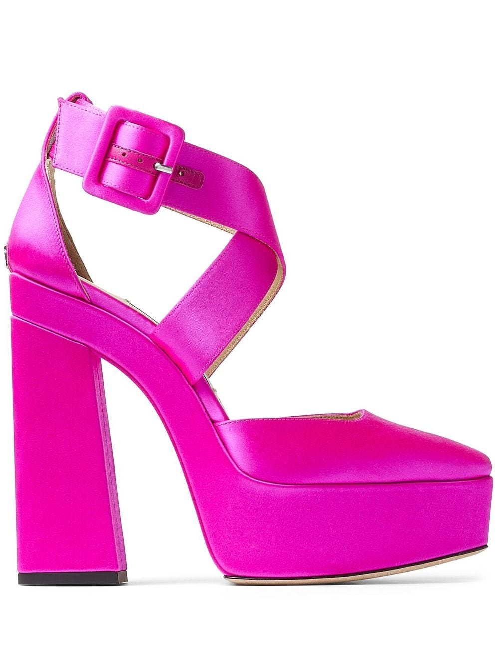 Pink Gian 140 Satin Platform Heels