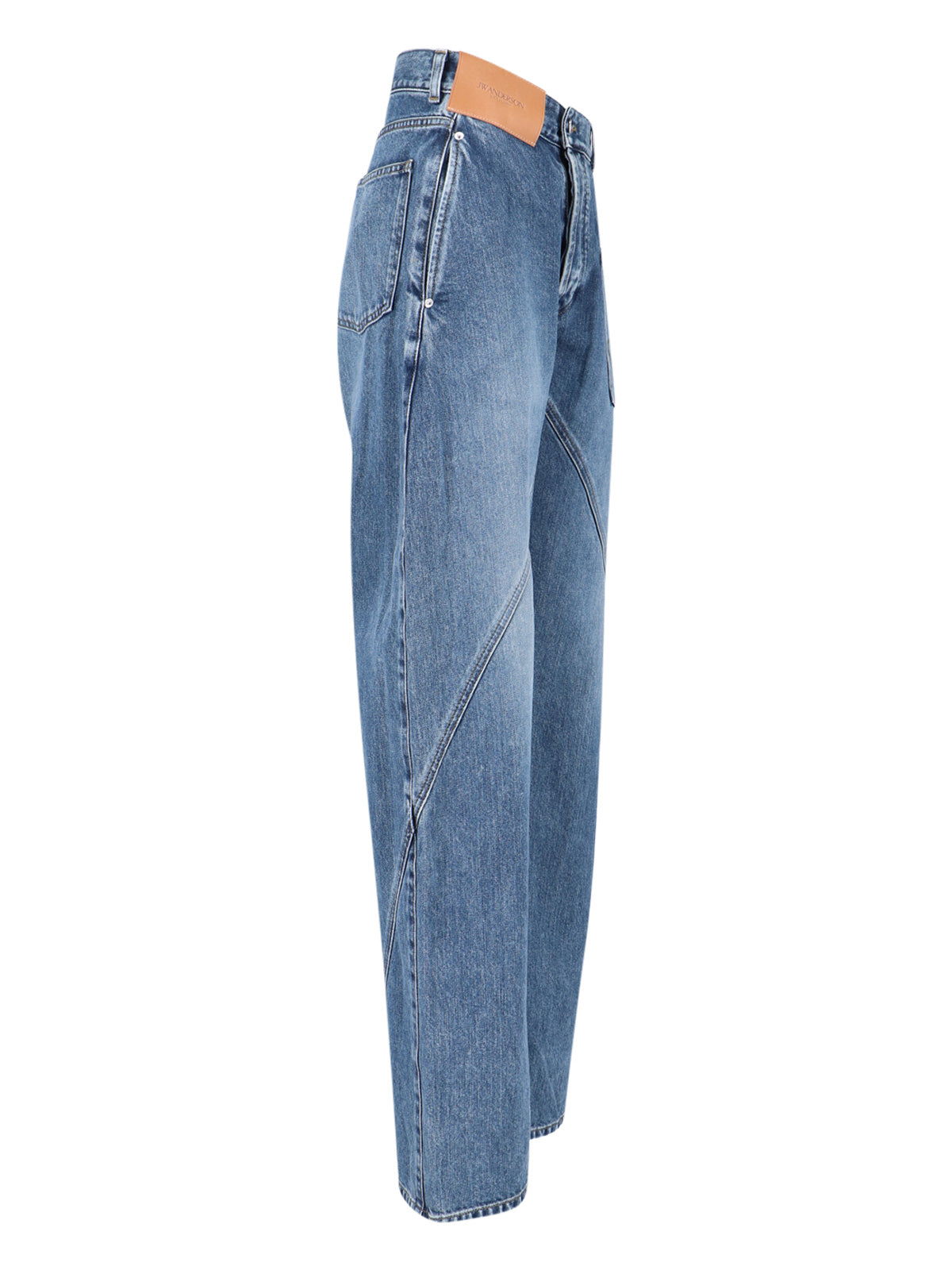 Azure Twisted Workwear High-Waisted Jeans
