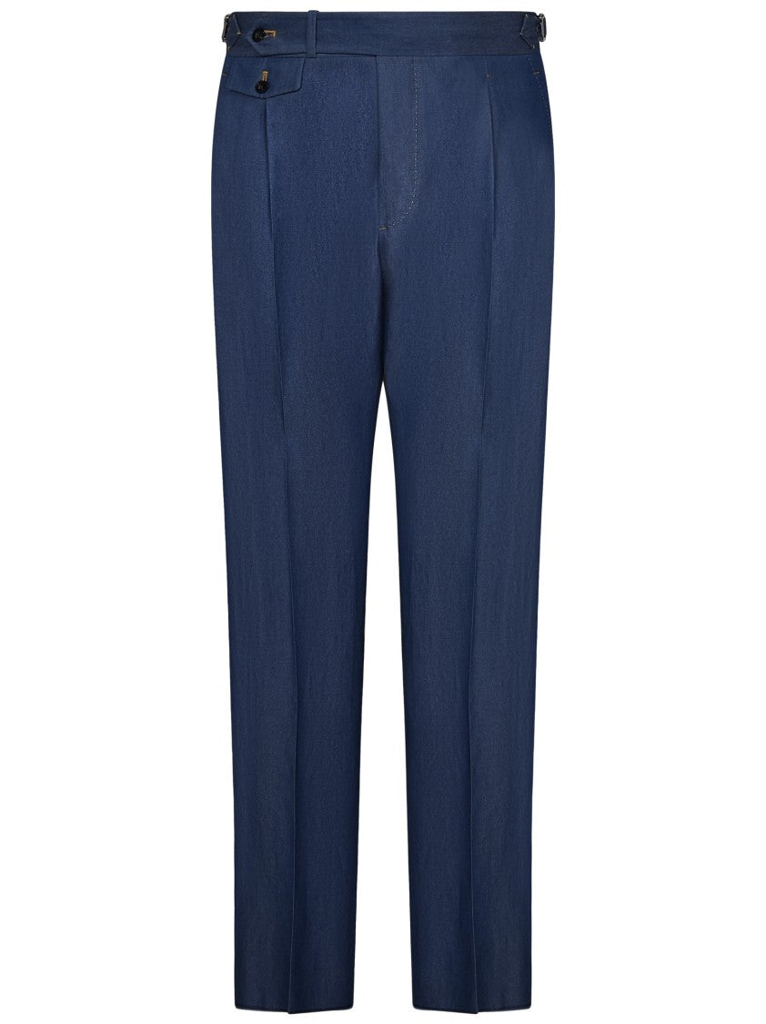 Tailored Pants In Premium Cotton Denim