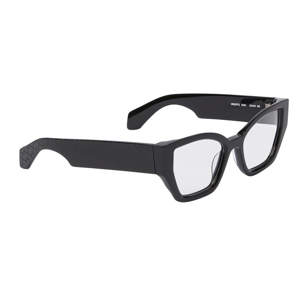Oerj07Q Style 7Q Squared Geometric Sunglasses In Glossy Black Acetate