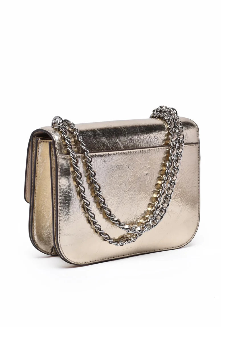 Britten Metallic Adjustable Small Shoulder Bag - Gold