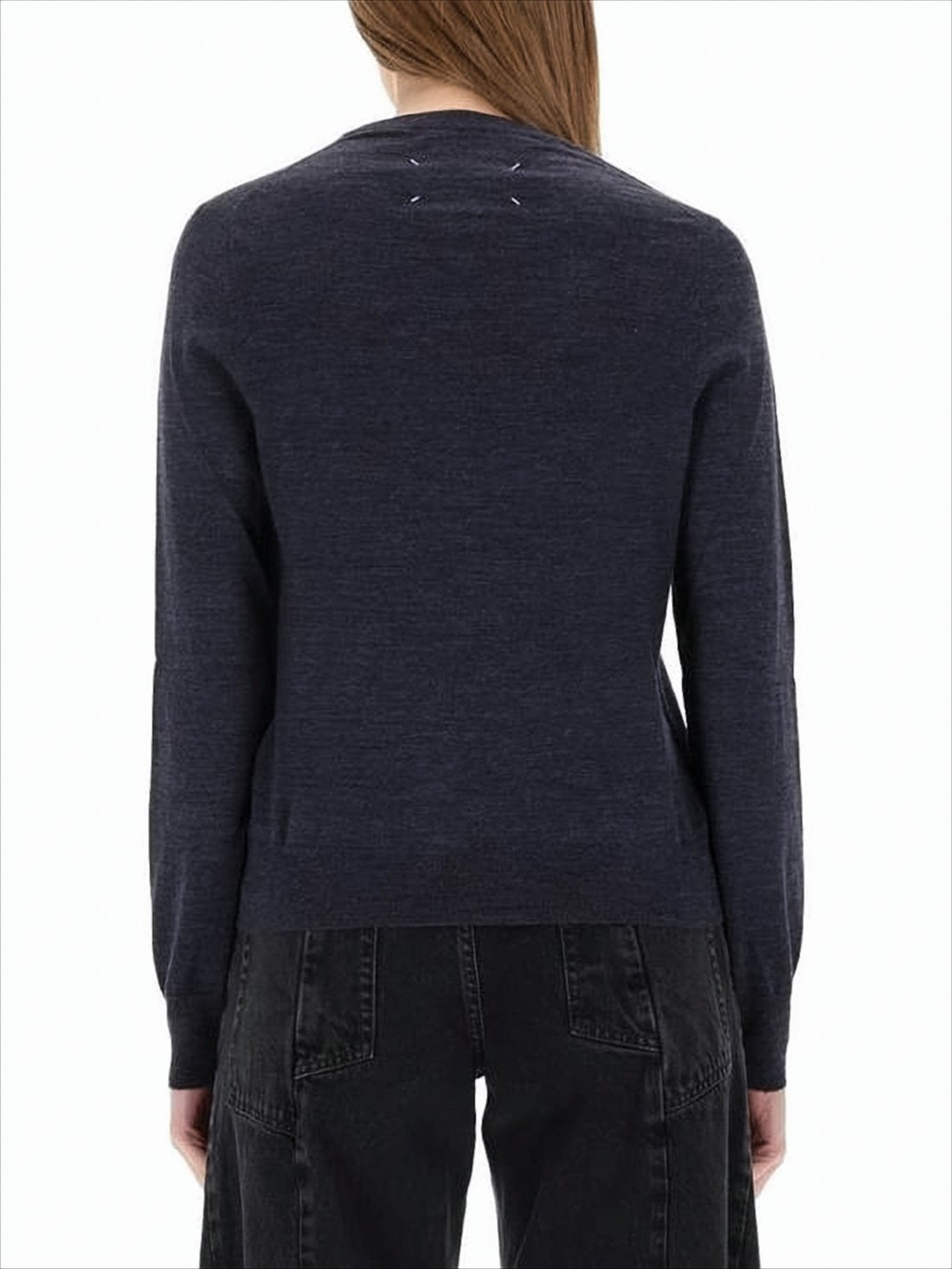 Relaxed-Fit V-Neck Sweater with Subtle Stitching Details