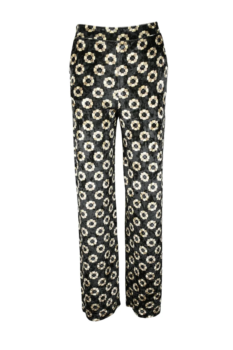 Stretch Trousers - Beige/Green