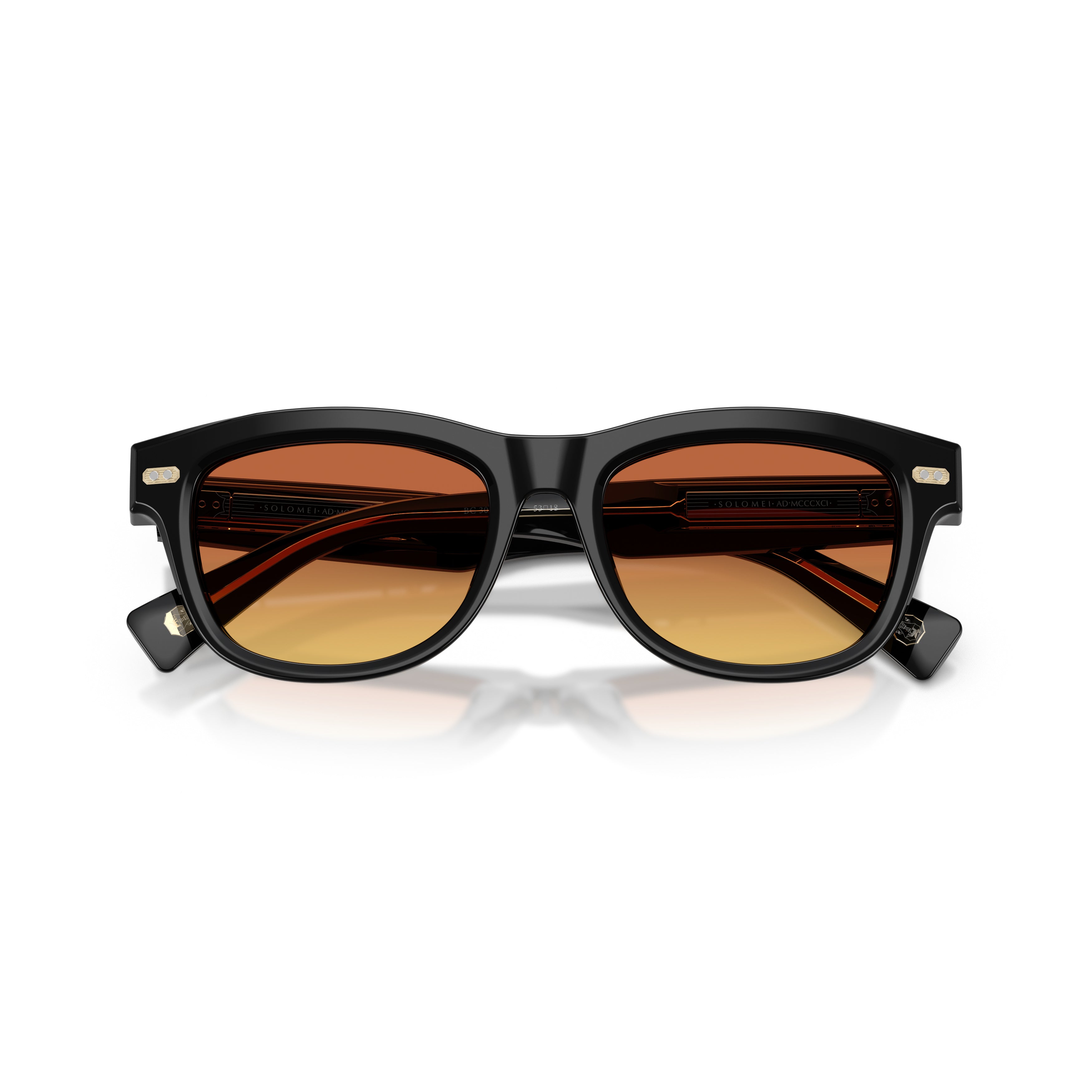 0bc3016 Bold Rectangular Acetate Sunglasses with Metallic Accents