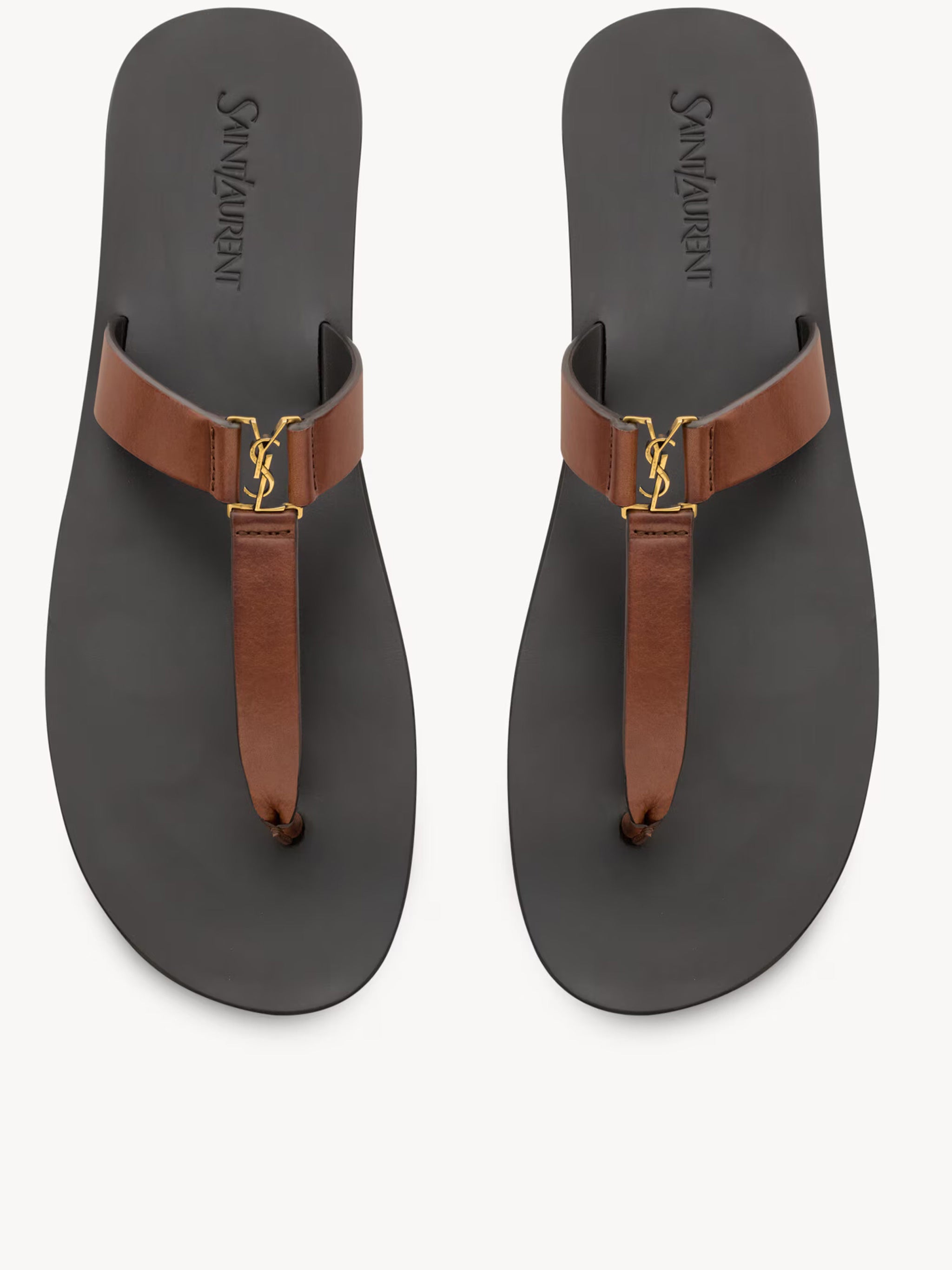 Black/Brown Sandali Babylone T-Strap Sandals