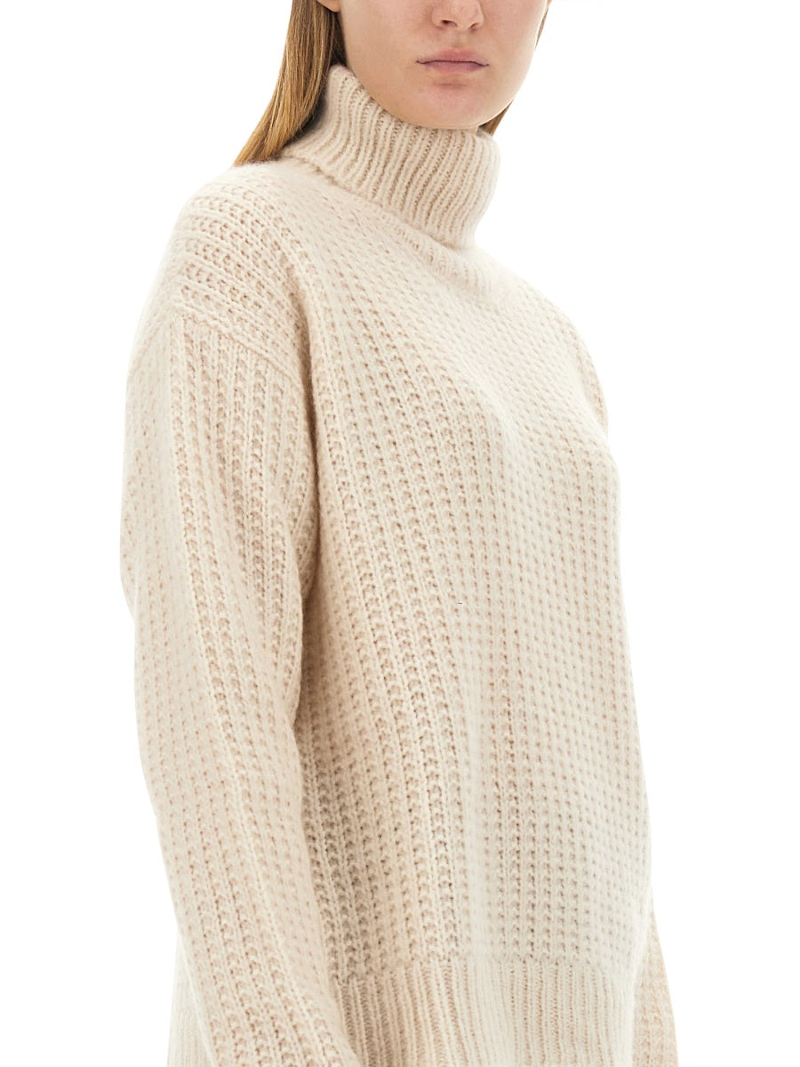 Oversized Cashmere-Silk Turtleneck Sweater
