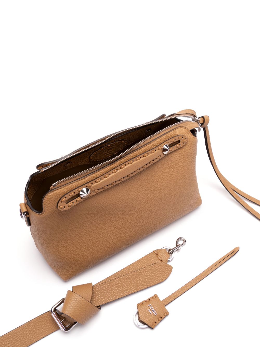 Medium Brown Calf Leather Shoulder Bag