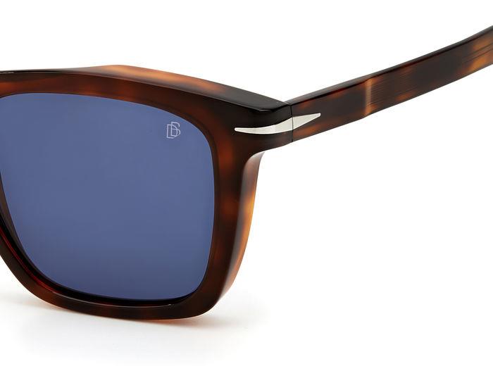 Modern Square Frame Sunglasses with Deep Blue Lenses
