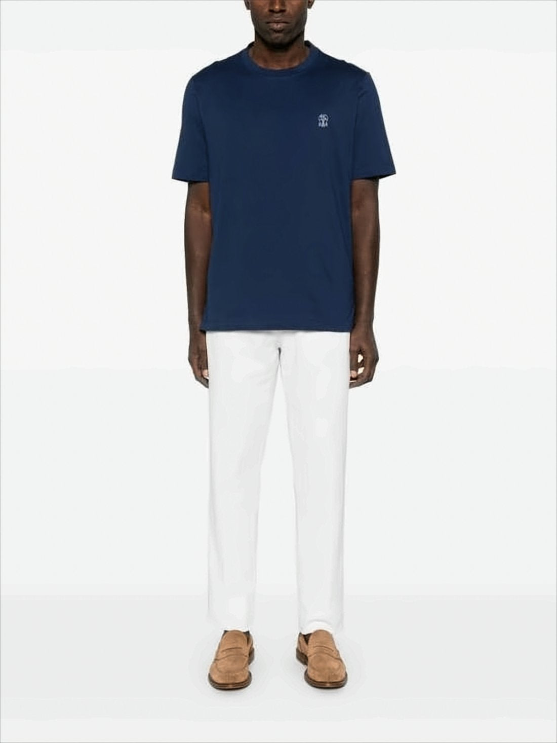 Short-Sleeve Crew Neck T-Shirt with Subtle Logo
