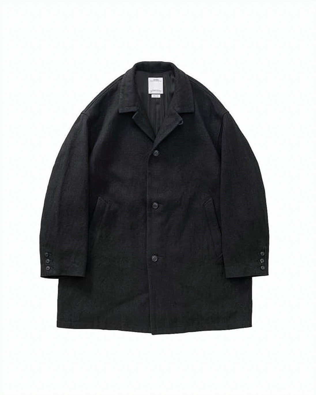 Textured Linen-Wool Blend Minimalist Oversized Coat