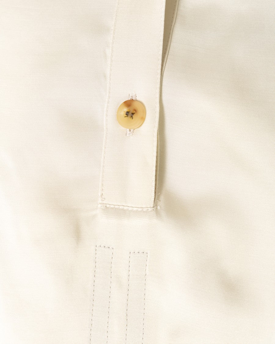 Satin-Finish White Dress