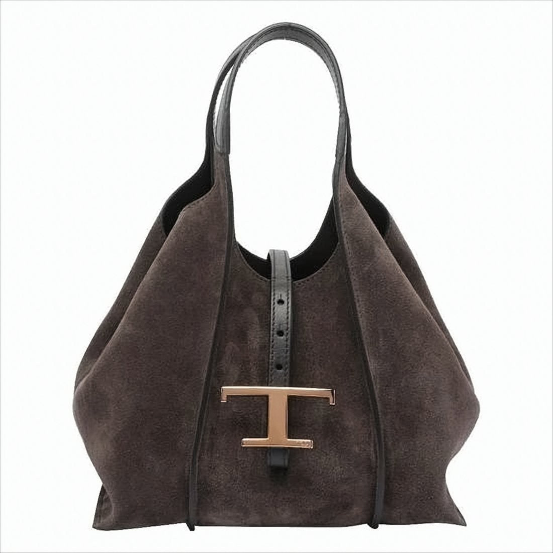 Soft Suede Crossbody Bag with Metallic Buckle Detail
