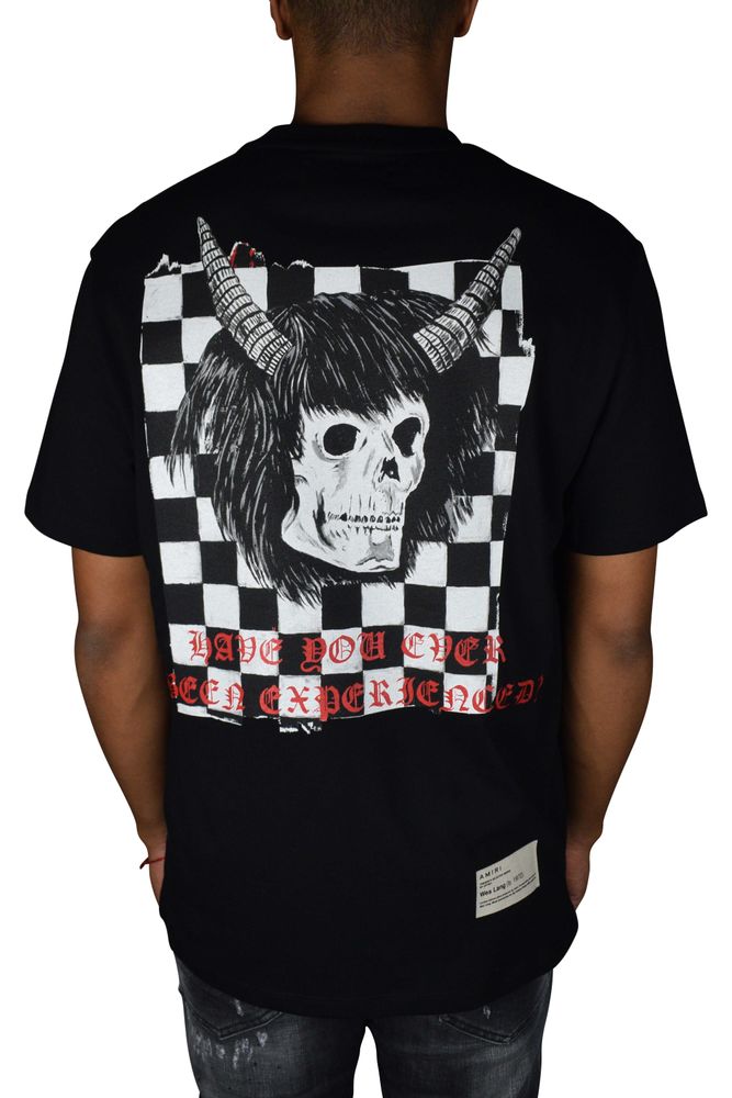 Graphic Print Black Crew Neck T-Shirt