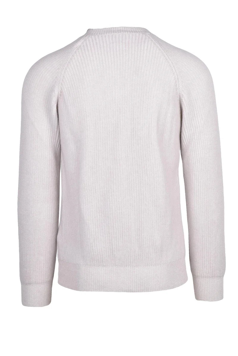 Ribbed Crewneck Sweater Cashmere - Beige