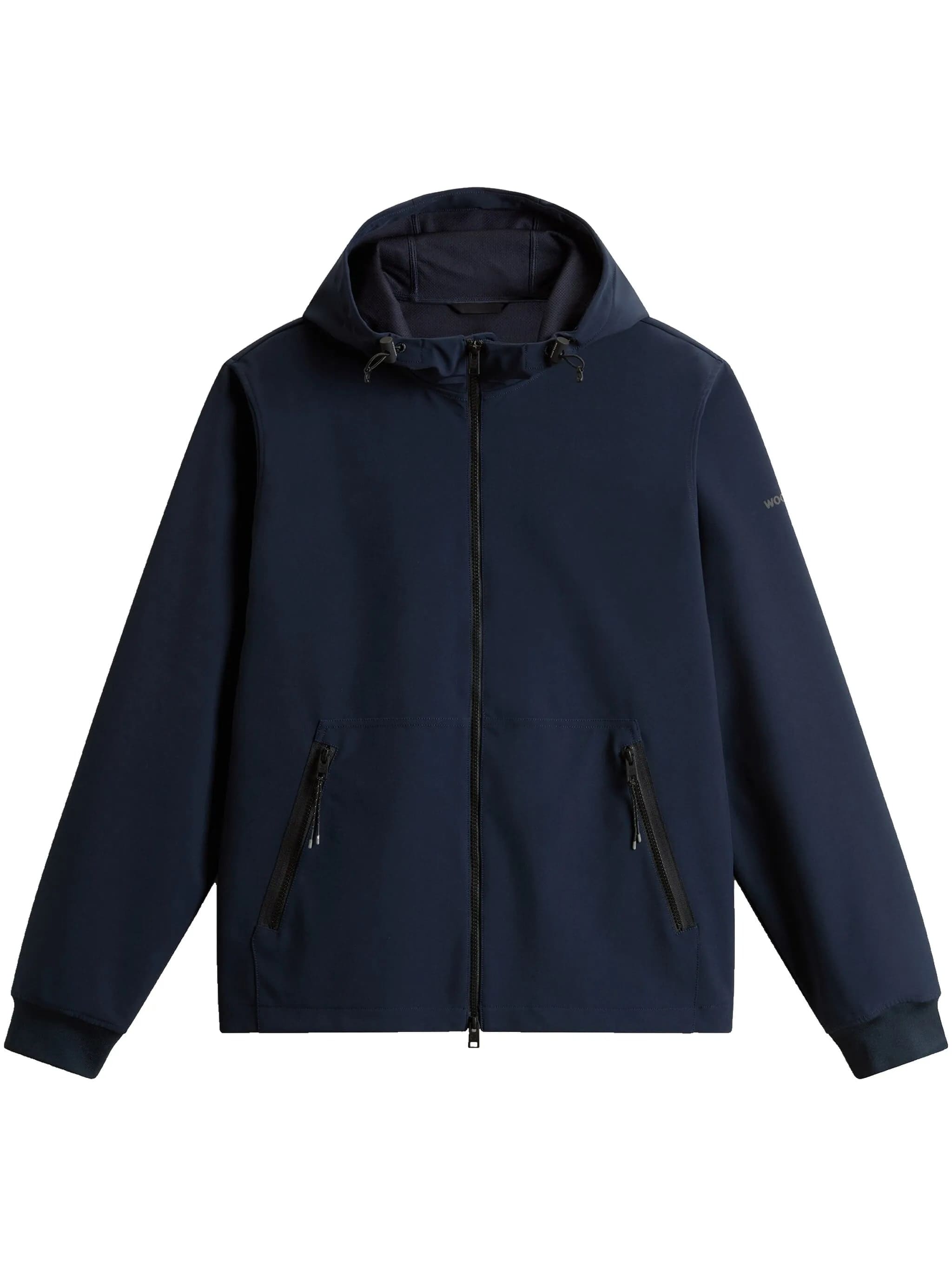 Blue Soft Shell Full Zip Hoodie