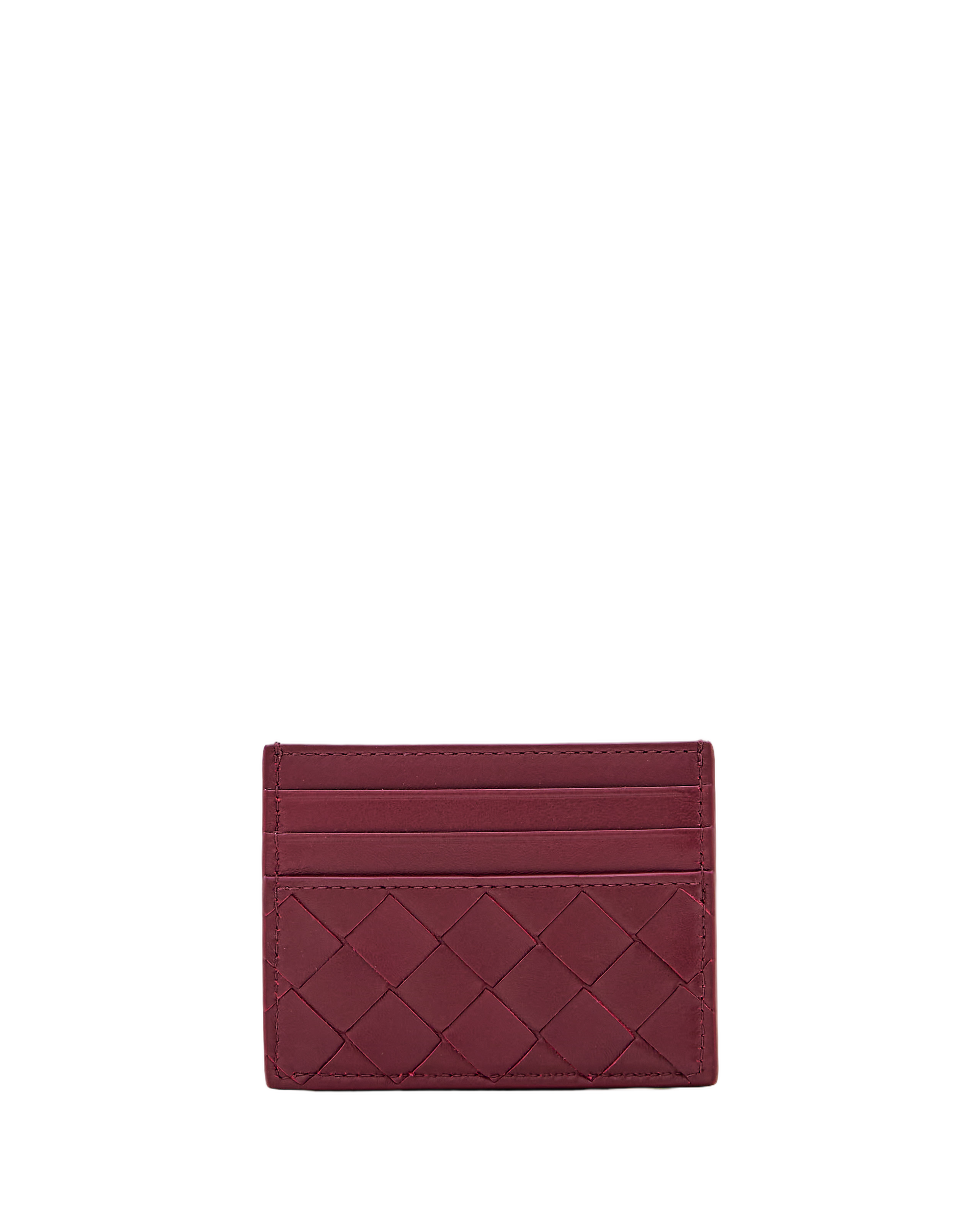 Textured Woven Leather Card Holder