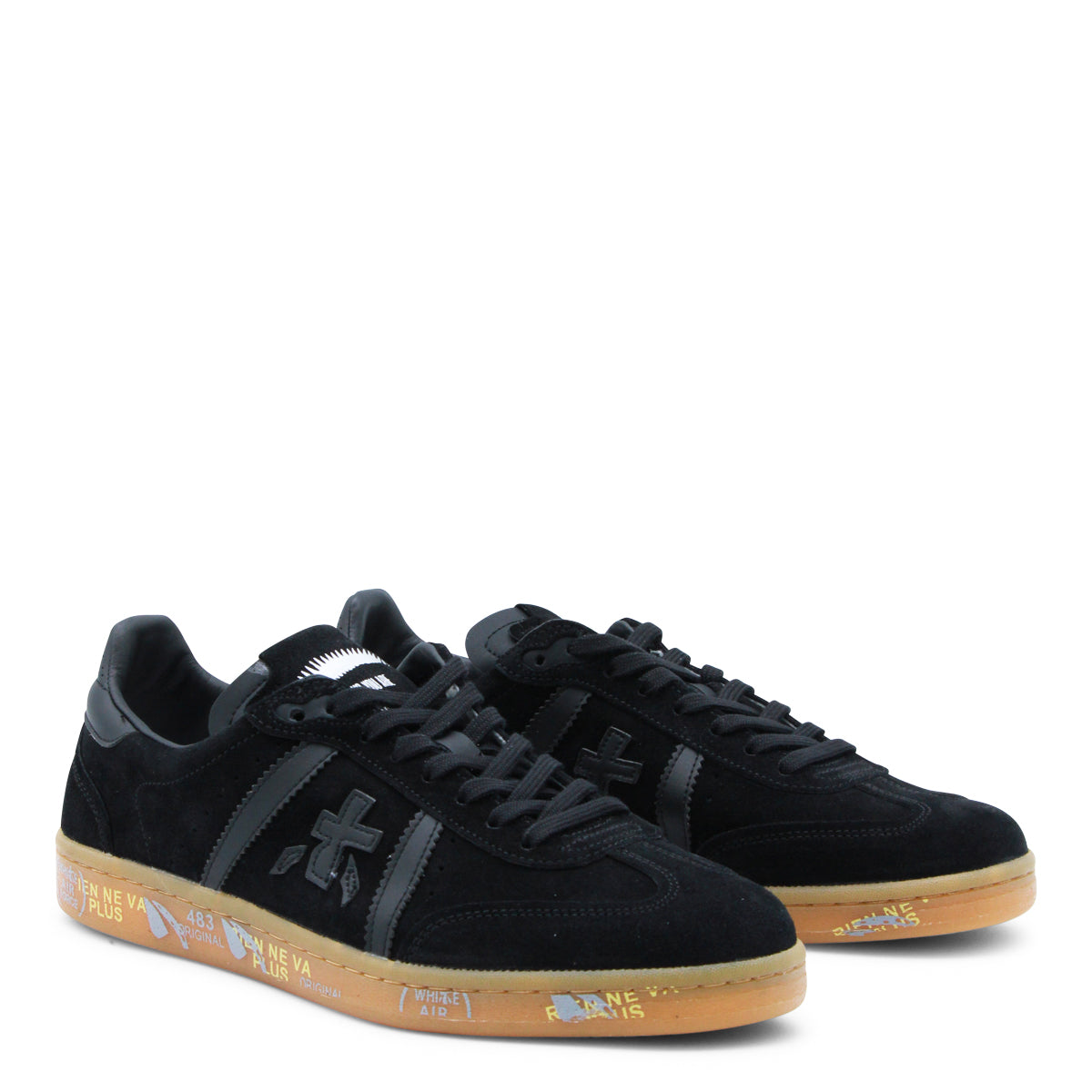 Black Leather Bonnie Sneakers