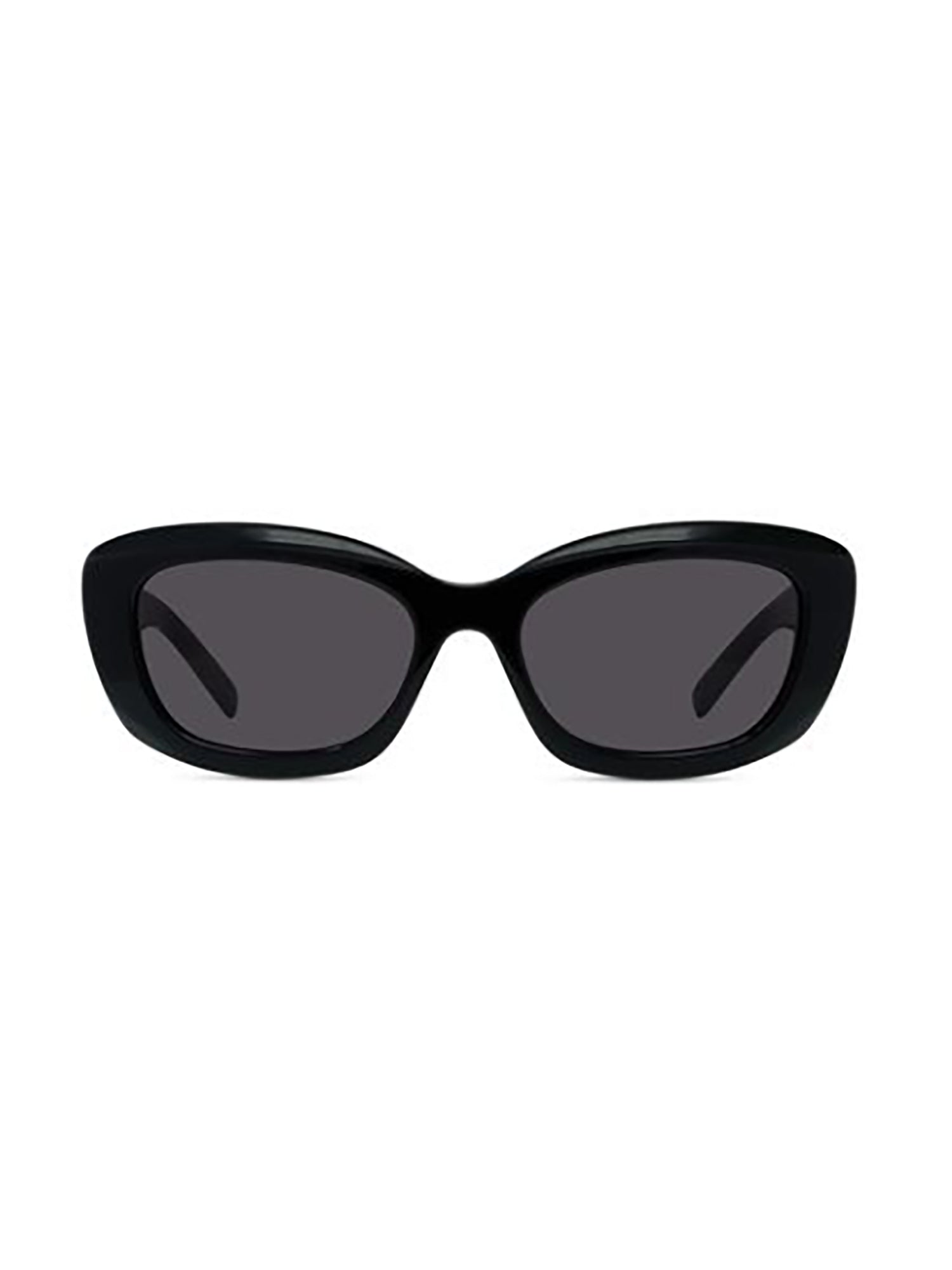 Rectangular Frame Sunglasses with Glossy Black Finish