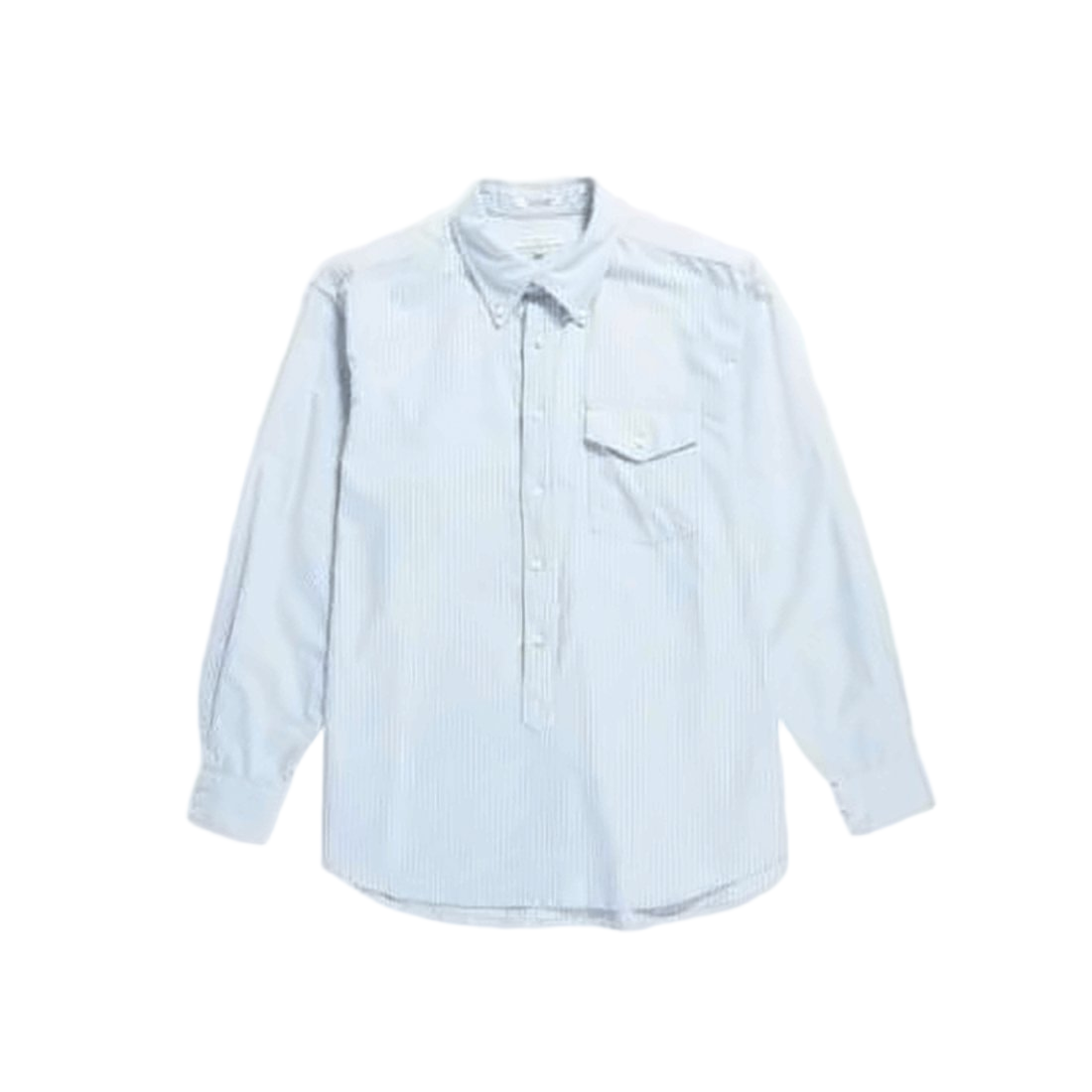 Long Sleeve Button-Down Shirt with Vertical Stripe Design