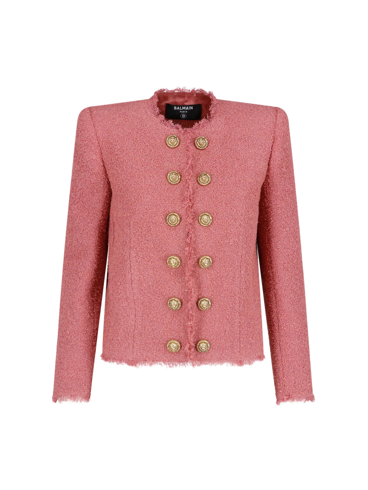 Pink Spencer Cropped Tweed Jewel Jacket