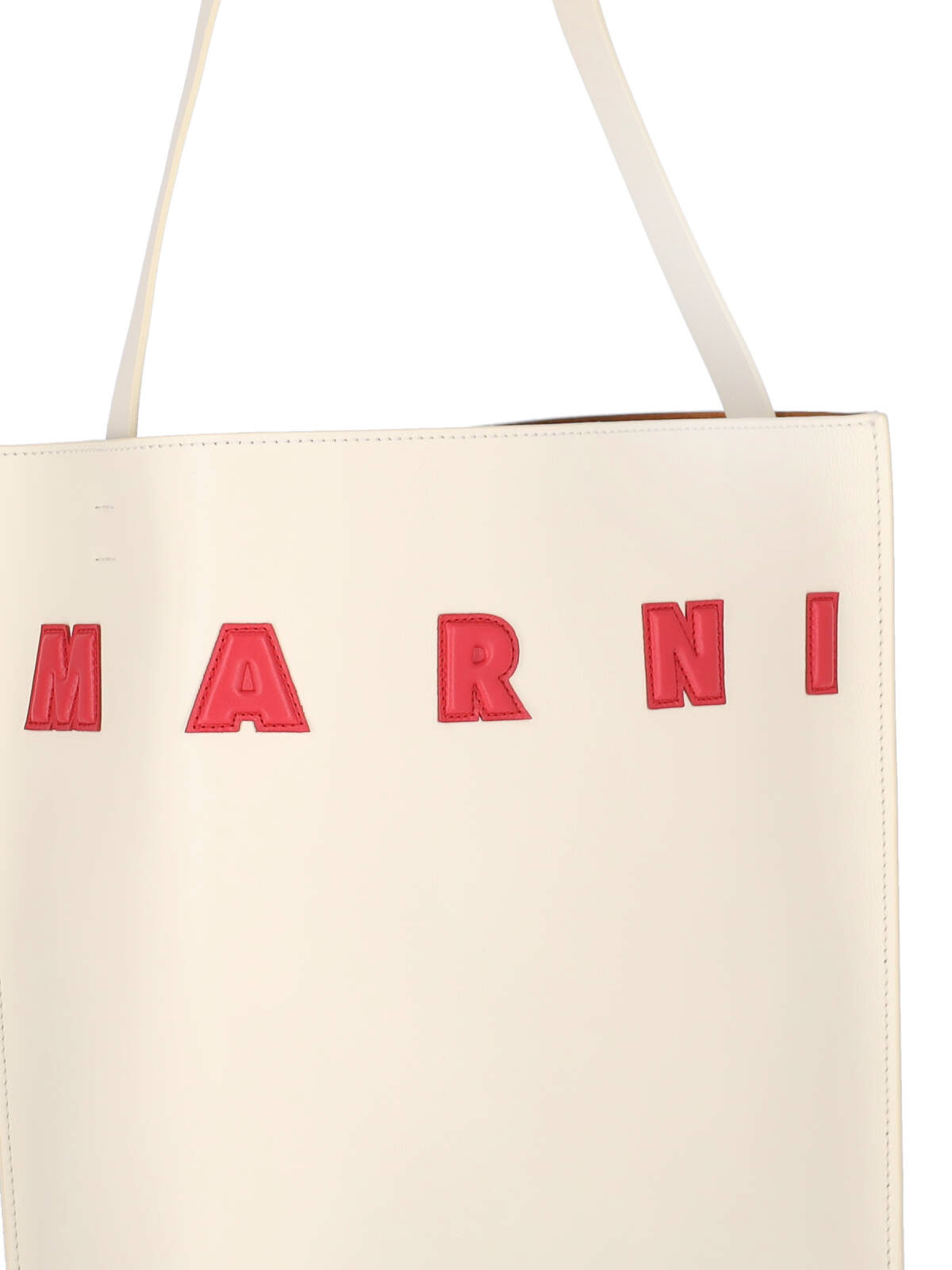 Structured Handbag With Bold Lettering And Minimalist Design